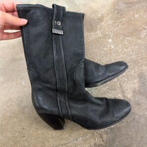 Miss Sixty Black Leather Women's Boots